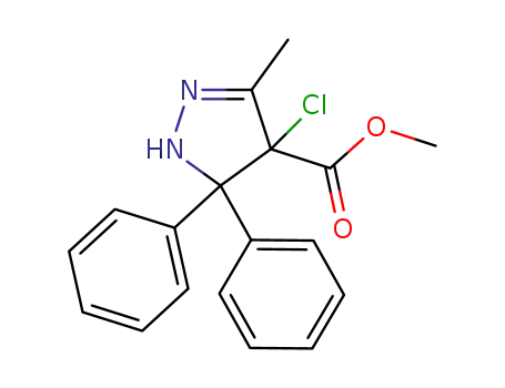 methyl 4-chloro-3-methyl-5,5-diphenyl-4,5-dihydro-1H-pyrazole-4-carboxylate