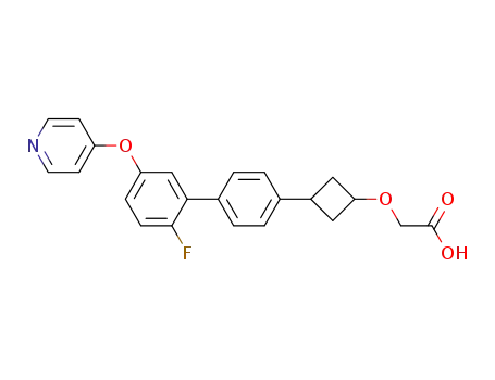 cis-2-(3-(2'-fluoro-5'-(pyridin-4-yloxy)-[1,1'-biphenyl]-4-yl)cyclobutoxy)acetic acid