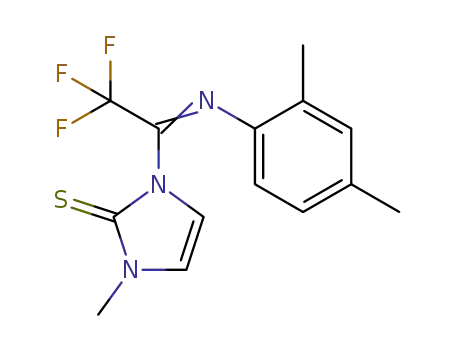 1-(1-((2,4-dimethylphenyl)imino)-2,2,2-trifluoroethyl)-3-methyl-1H-imidazole-2(3H)-thione