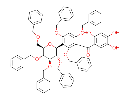 2,4,6-tribenzyloxy-3-C-(2,3,4,6-tetra-O-benzyl-β-D-glucopyranosyl)-2′,4′,5′-trihydroxybenzophenone