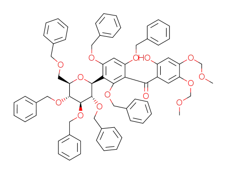 2,4,6-tribenzyloxy-3-C-(2,3,4,6-tetra-O-benzyl-β-D-glucopyranosyl)-2′-hydroxy-4′,5′-bis(methoxymethoxy)benzophenone