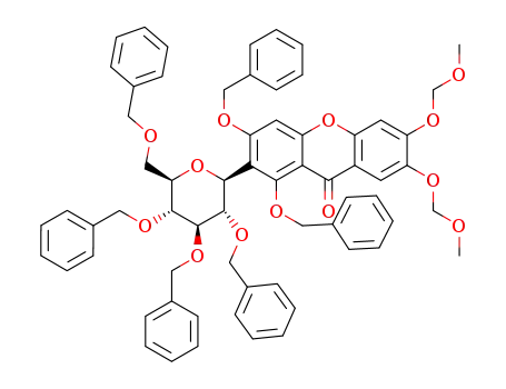 1,3-di-O-benzyl-2-C-(2,3,4,6-tetra-O-benzyl-β-D-glucopyranosyl)-6,7-di-O-methoxymethylxanthone