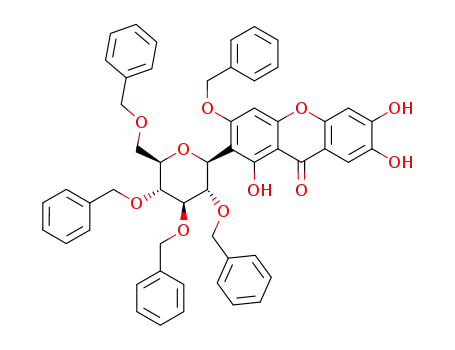 1,6,7-trihydroxy-2-C-(2,3,4,6-tetra-O-benzyl-β-D-glucopyranosyl)-3-O-benzylxanthone