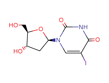 Molecular Structure of 54-42-2 ((+)-5-Iodo-2'-deoxyuridine)