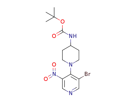 tert-butyl N-(1-(3-bromo-5-nitro-4-pyridinyl)-4-piperidinyl)carbamate