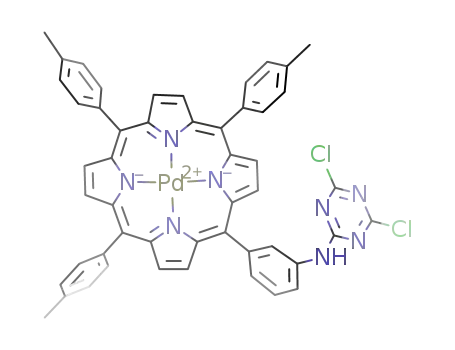 Pd(II)-5-[3-amino(triazine-2,4-dichloride)phenyl]-10,15,20-tris(4-methylphenyl)porphyrin