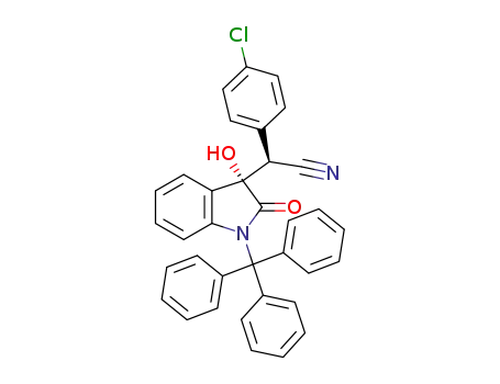 2-(4-chlorophenyl)-2-(3-hydroxy-2-oxo-1-tritylindolin-3-yl)acetonitrile