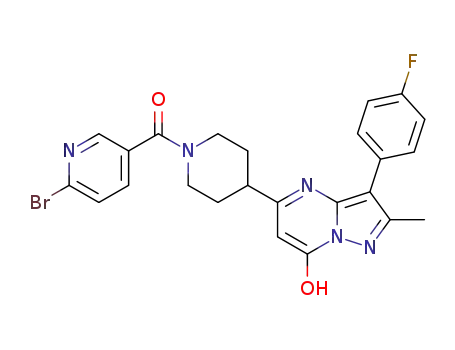 (6-bromopyridin-3-yl)(4-(3-(4-fluorophenyl)-7-hydroxy-2-methylpyrazolo[1,5-a]pyrimidin-5-yl)piperidin-1-yl) methanone
