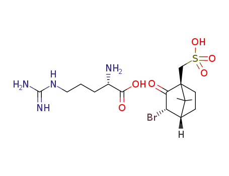 L-arginine D-3-bromocamphor-10-sulfonic acid salt