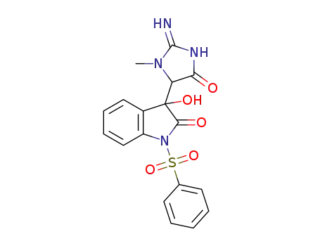 3-hydroxy-3-(2-imino-3-methyl-5-oxoimidazolidin-4-yl)-1-(phenylsulfonyl)indolin-2-one