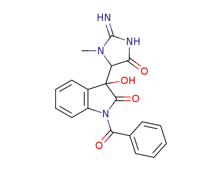1-benzoyl-3-hydroxy-3-(2-imino-3-methyl-5-oxoimidazolidin-4-yl)indolin-2-one