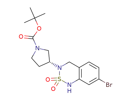 tert-butyl (R)-3-(7-bromo-2,2-dioxido-1,4-dihydro-3H-benzo[c][1,2,6]thiadiazin-3-yl)pyrrolidine-1-carboxylate