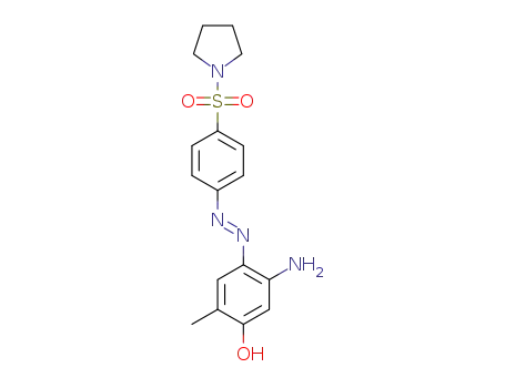 (E)-5-amino-2-methyl-4-((4-(pyrrolidin-1-ylsulfonyl)phenyl)diazenyl)phenol