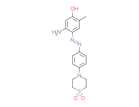 (E)-4-(4-((2-amino-4-hydroxy-5-methylphenyl)diazenyl)phenyl)thiomorpholine 1,1-dioxide