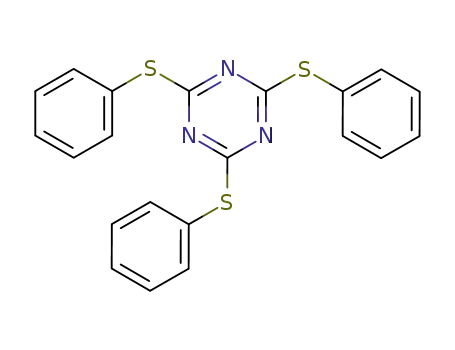 Molecular Structure of 30863-82-2 (2,4,6-tris(phenylsulfanyl)-1,3,5-triazine)