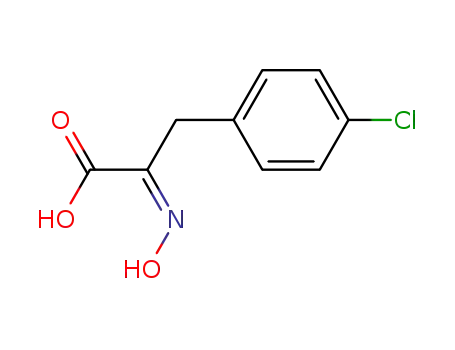 Molecular Structure of 139109-51-6 (Benzenepropanoic acid, 4-chloro-a-(hydroxyimino)-, (Z)-)