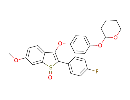 2-(4-fluorophenyl)-6-methoxy-3-(4-((tetrahydro-2H-pyran-2-yl)oxy)phenoxy)benzo[b]thiophene-1-oxide