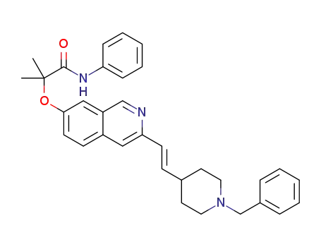 (E)-2-((3-(2-(1-benzylpiperidin-4-yl)vinyl)isoquinolin-7-yl)oxy)-2-methyl-N-phenylpropanamide