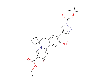 ethyl 9'-(1-(tertbutoxycarbonyl)-1H-pyrazol-4-yl)-10'-methoxy-2'-oxo-2',7'-dihydrospiro[cyclobutane-1,6'pyrido[2,1-a]isoquinoline]-3'-carboxylate
