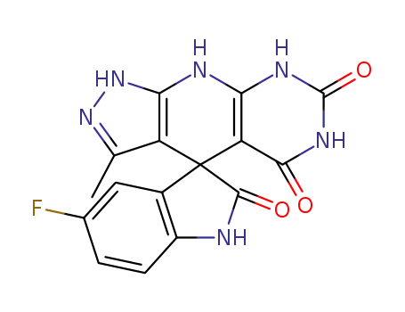 5-fluoro-3'-methyl-1',9'-dihydrospiro[indoline-3,4'-pyrazolo[4',3':5,6]pyrido[2,3-d]pyrimidine]-2,5',7'(6'H,8'H)-trione