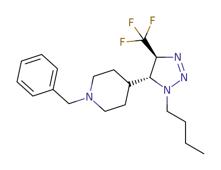 1-benzyl-4-(1-butyl-4-(trifluoromethyl)-4,5-dihydro-1H-1,2,3-triazol-5-yl)piperidine