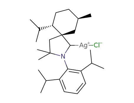 ((5R,6S,9R)-2-(2,6-diisopropylphenyl)-6-isopropyl-3,3,9-trimethyl-2-azaspiro[4.5]decan-1-ylidene)AgCl