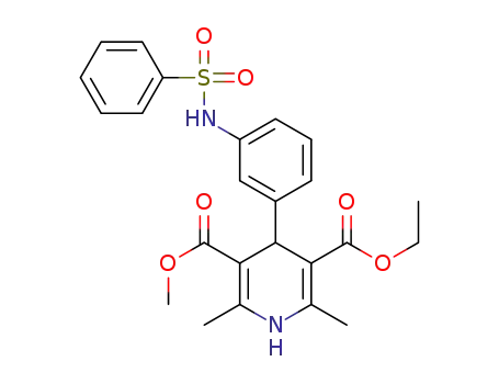 3-ethyl 5-methyl 2,6-dimethyl-4-(3-(phenylsulfonamido)phenyl)-1,4-dihydropyridine-3,5-dicarboxylate
