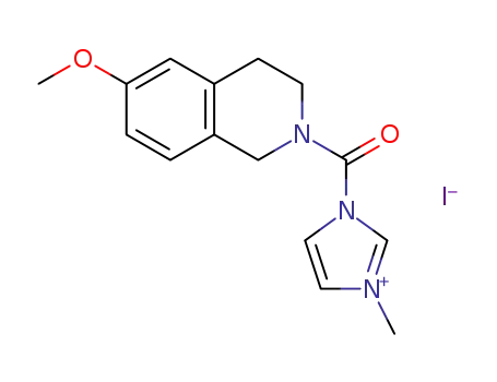 1-(6-methoxy-1,2,3,4-tetrahydroisoquinoline-2-carbonyl)-3-methyl-1H-imidazol-3-ium iodide