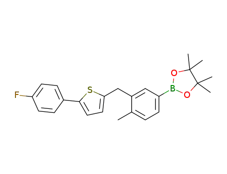 2-(3-((5-(4-fluorophenyl)thiophen-2-yl)methyl)-4-methylphenyl)-4,4,5,5-tetramethyl-1,3,2-dioxaborolane