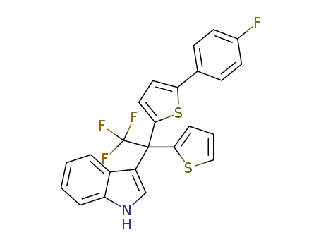 3-(2,2,2-trifluoro-1-(5-(4-fluorophenyl)thiophen-2-yl)-1-(thiophen-2-yl)ethyl)-1H-indole