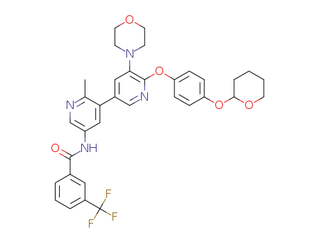 N-(2-methyl-5'-morpholino-6'-(4-((tetrahydro-2H-pyran-2-yl)oxy)phenoxy)-[3,3'-bipyridin]-5-yl)-3-(trifluoromethyl)benzamide