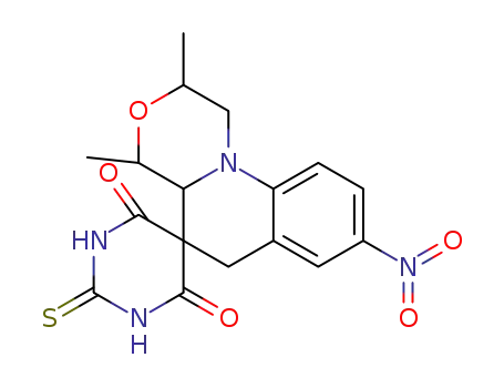 2',4'-dimethyl-8'-nitro-2-thioxo-1',2,2',3,4',4a'-hexahydro-4H,6'H-spiro[pyrimidine-5,5'-[1,4]oxazino[4,3-a]quinoline]-4,6(1H)-dione
