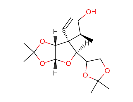 (2R,3R,4S,5S)-4-<(1S)-1-(hydroxymethyl)ethyl>-2,3-(isopropylidenedioxy)-5-<(1R)-1,2-(isopropylidenedioxy)ethyl>-4-vinyltetrahydrofuran