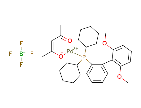 (acetylacetonate-κ2O,O')(2-dicyclohexylphosphino-2',6'-dimethoxybiphenyl-κP)palladium(II) tetrafluoroborate