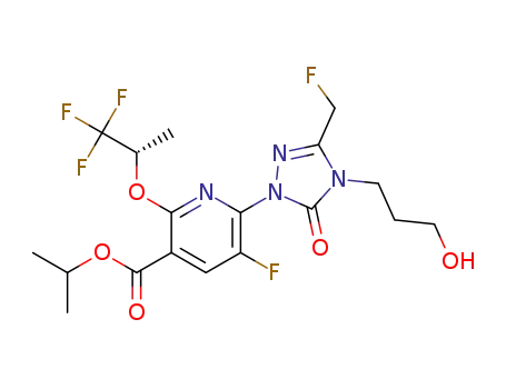 isopropyl (S)-5-fluoro-6-(3-(fluoromethyl)-4-(3-hydroxypropyl)-5-oxo-4,5-dihydro-1H-1.2,4-triazol-1-yl)-2-((1,1,1-trifluoropropan-2-yl)oxy)nicotinate
