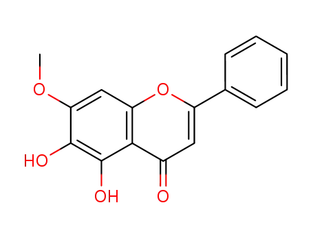 Molecular Structure of 29550-13-8 (5,6-DIHYDROXY-7-METHOXYFLAVONE)