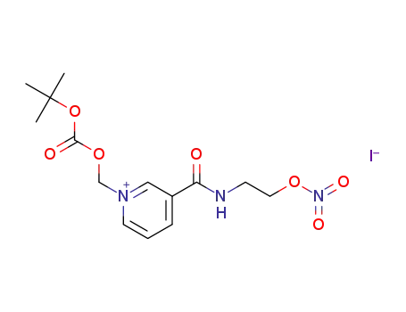 1-(((tert-butoxycarbonyl)oxy)methyl)-3-((2-(nitrooxy)ethyl)carbamoyl)pyridin-1-ium iodide