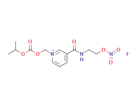 1-(((isopropoxycarbonyl)oxy)methyl)-3-((2-(nitrooxy)ethyl)carbamoyl)pyridin-1-ium iodide