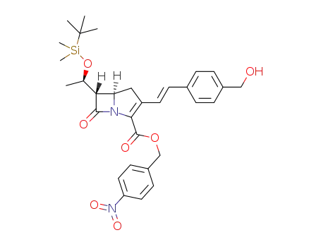 (5R,6S)-4-nitrobenzyl 6-((R)-1-((tert-butyldimethylsilyl)oxy)ethyl)-3-((E)-4-(hydroxymethyl)styryl)-7-oxo-1-azabicyclo[3.2.0]hept-2-ene-2-carboxylate
