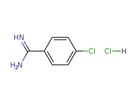 Molecular Structure of 14401-51-5 (4-Chlorobenzene-1-carboximidamide hydrochloride)