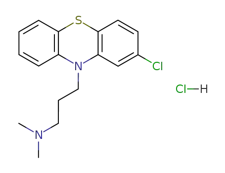 Molecular Structure of 69-09-0 (Chlorpromazine hydrochloride)