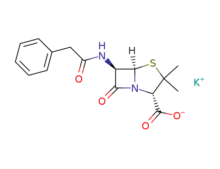 Molecular Structure of 113-98-4 (Potassium benzylpenicillin)