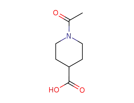 Molecular Structure of 25503-90-6 (1-Acetyl-4-piperidinecarboxylic acid)