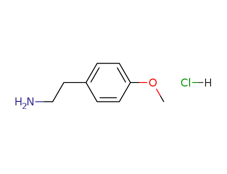 Molecular Structure of 645-58-9 (2-(4-Methoxyphenyl)ethylaMine Hydrochloride)