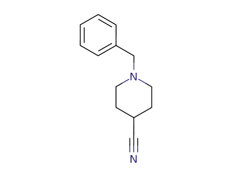 Molecular Structure of 62718-31-4 (1-BENZYLPIPERIDINE-4-CARBONITRILE)