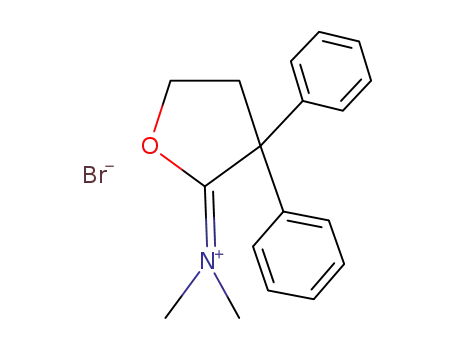 Molecular Structure of 37743-18-3 (3,3-Diphenyltetrahydrofuran-2-ylidene(dimethyl)ammonium bromide)