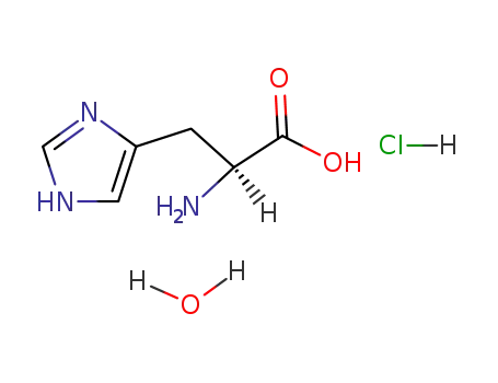 Molecular Structure of 5934-29-2 (L-Histidine hydrochloride monohydrate)