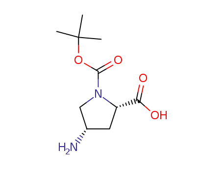 Molecular Structure of 132622-66-3 ((S)-(+)-N-BOC-4-AMINO-L-PROLINE, 97)