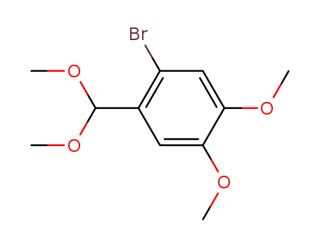 Molecular Structure of 70461-33-5 (1-Bromo-2-(dimethoxymethyl)-4,5-dimethoxybenzene)