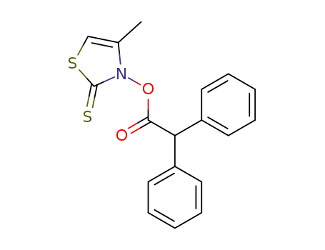 Molecular Structure of 100780-09-4 (2(3H)-Thiazolethione, 3-[(diphenylacetyl)oxy]-4-methyl-)
